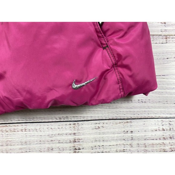 Vtg Y2K Nike Hot Pink Quilted Goose Down Puffer Jacket‎ Coat Sz M - Picture 5 of 7
